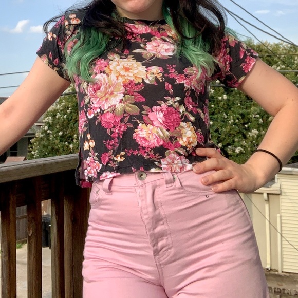 American Eagle Floral Crop Top - Picture 1 of 6